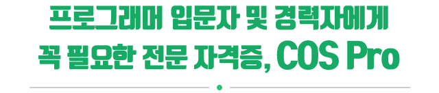 α׷ Թ  ڿ  ʿ  ڰ, COS Pro